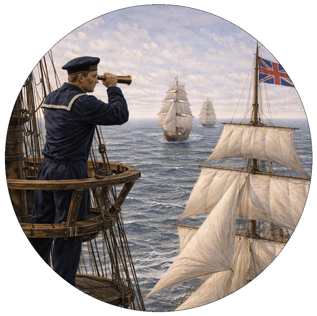 warship deck crew at stations